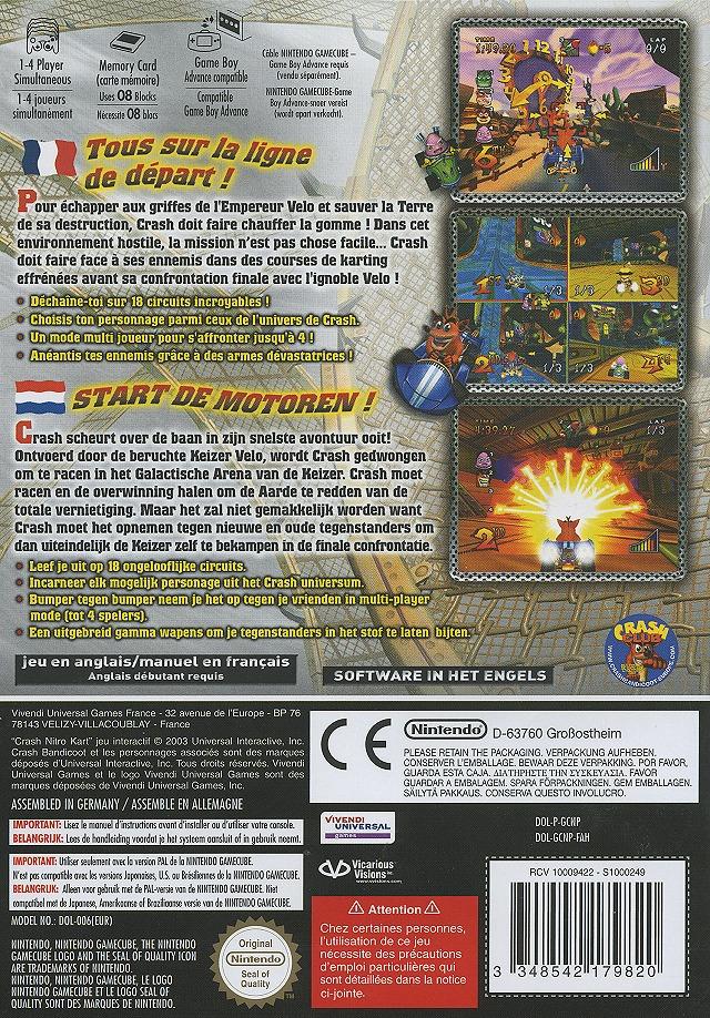 Jeux Vidéo Crash Nitro Kart Game Cube