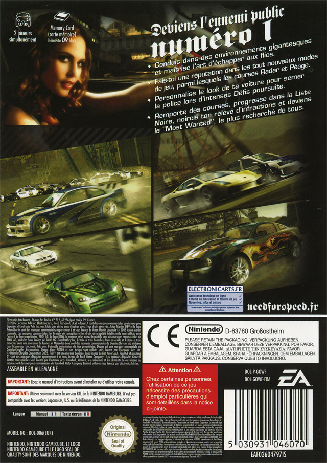 Need For Speed Most Wanted Game Cube