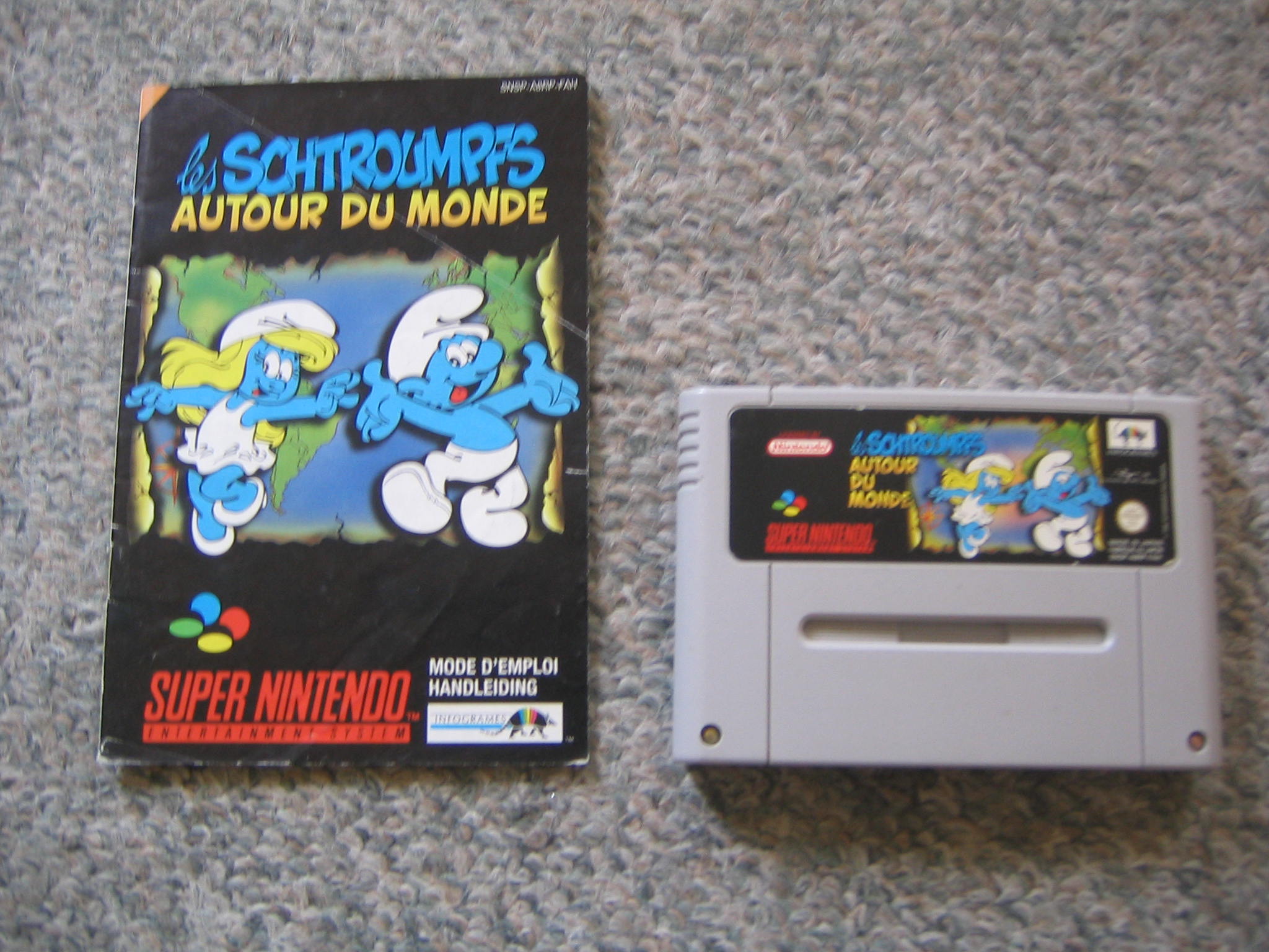 Jeux Vidéo Les Schtroumpfs Autour Du Monde Super Nintendo