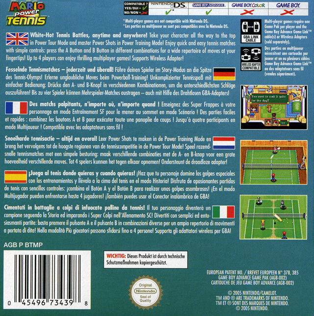 Mario Power Tennis Game Boy Advance