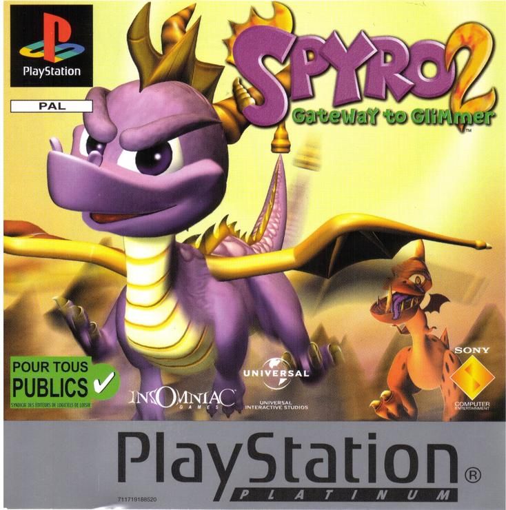 Logitheque Jeux Vidéo Spyro 2 Gateway To Glimmer PlayStation 1 (PS1)