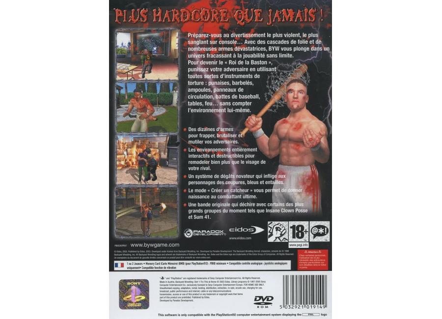 Jeux Video Backyard Wrestling Don T Try This At Home Playstation 2 Ps2 D Occasion