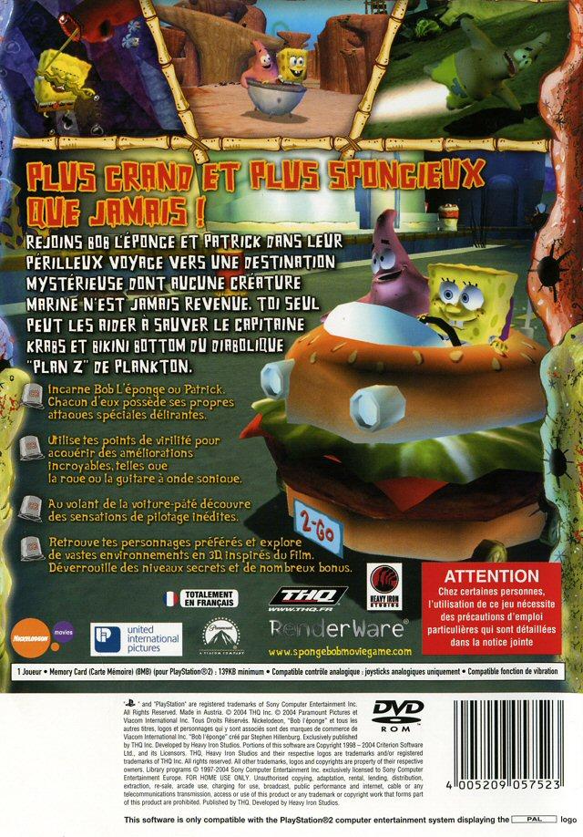 Jeux Vidéo Bob L'Eponge Le Film PlayStation 2 (PS2)