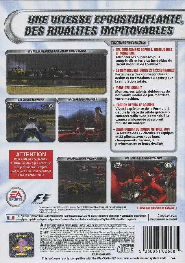 Jeux Vidéo F1 2001 Playstation 2 (PS2) d'occasion