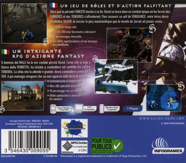 Infogrames Entertainment Jeux Vidéo Silver Dreamcast