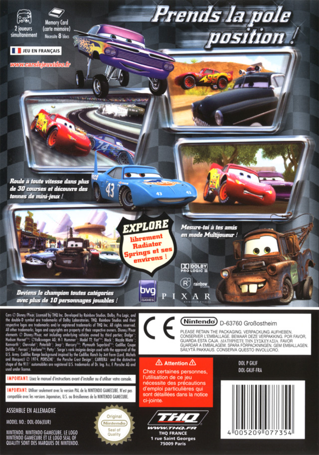 Jeux Vidéo Cars Game Cube