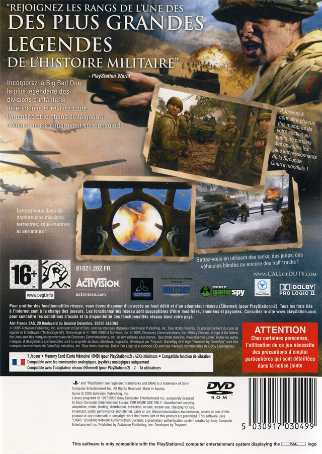 Jeux Vidéo Call Of Duty 2 Big Red One PlayStation 2 (PS2)