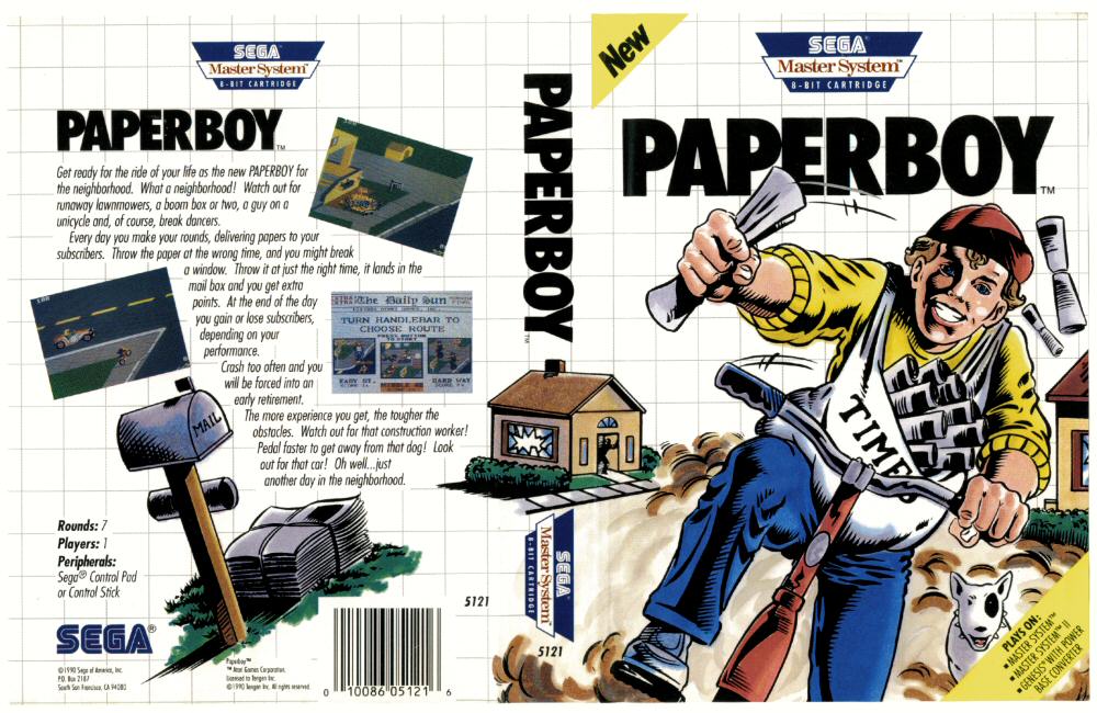Jeux Vidéo Paperboy Master System