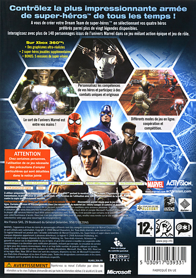 Jeux Vidéo Marvel Ultimate Alliance Xbox 360