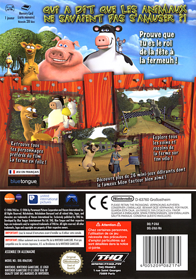 Jeux Vidéo La Ferme En Folie Game Cube