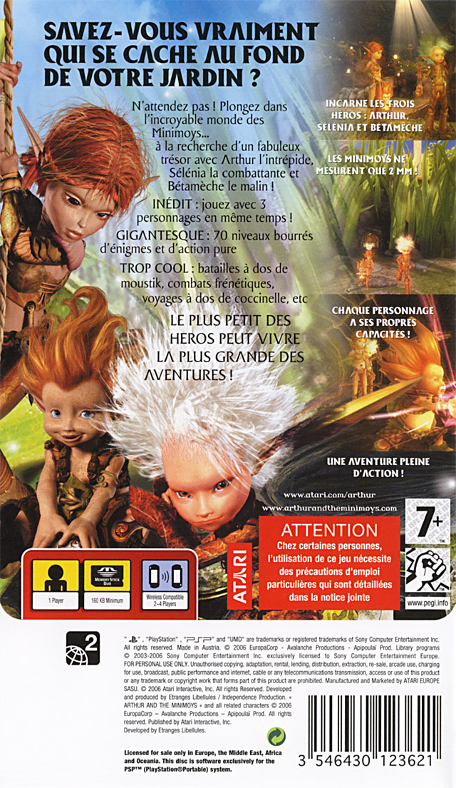 Jeux Vidéo Arthur Et Les Minimoys PlayStation Portable (Psp)