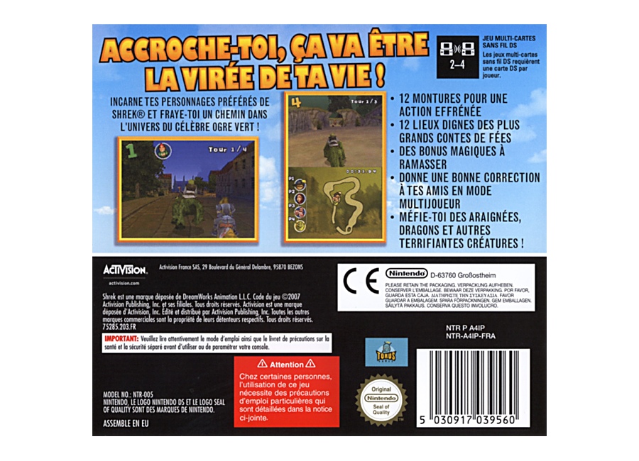 Jeux Video Shrek Smash N Crash Racing Ds D Occasion