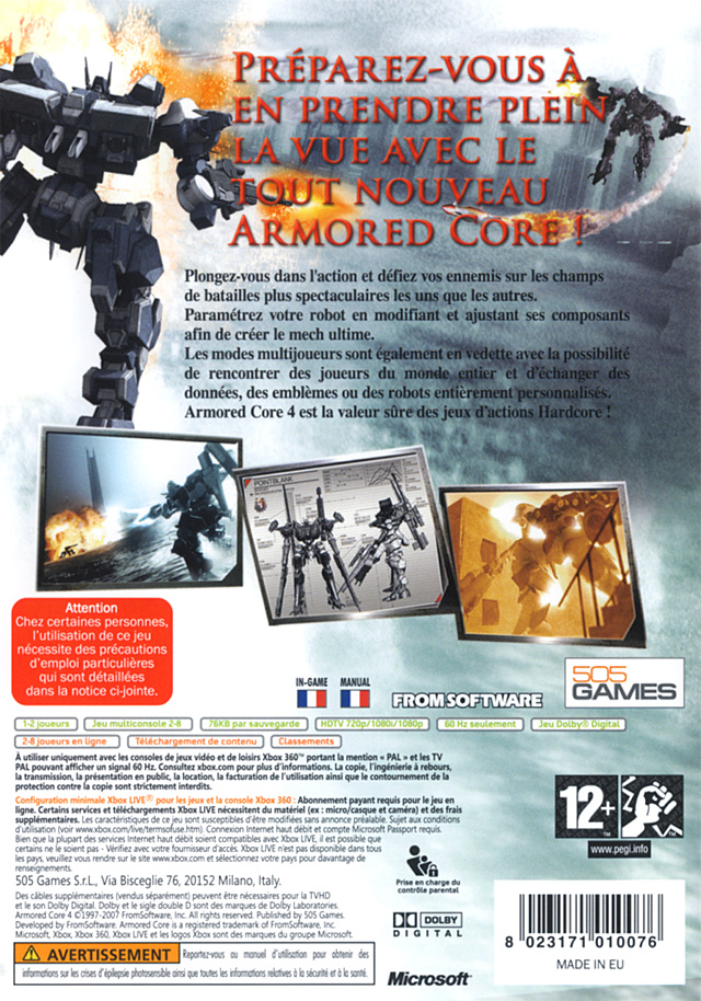 Jeux Vidéo Armored Core 4 Xbox 360