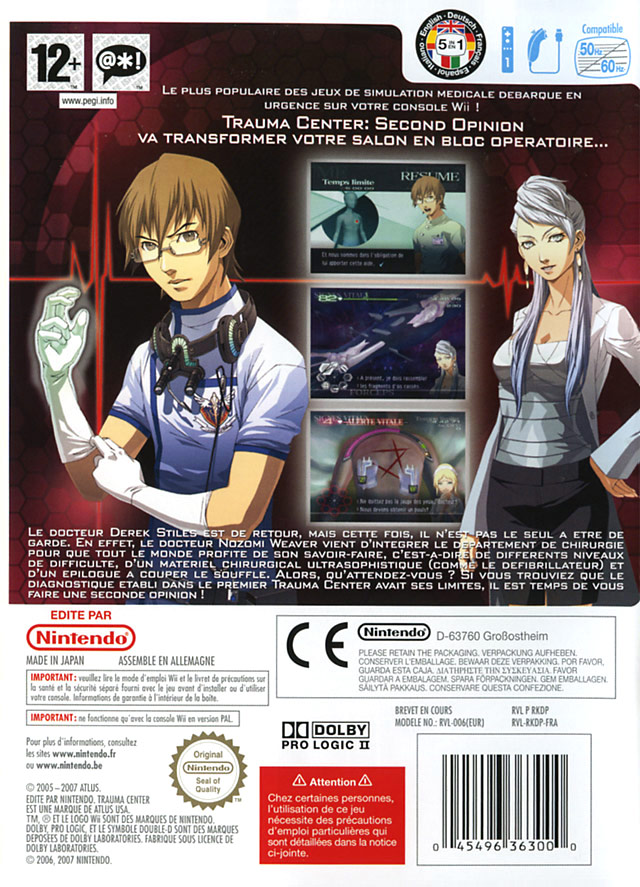 Jeux Vidéo Trauma Center Second Opinion Wii