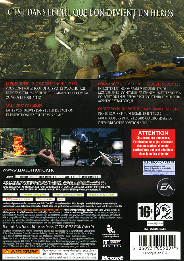 Jeux Vidéo Medal Of Honor Airborne Xbox 360