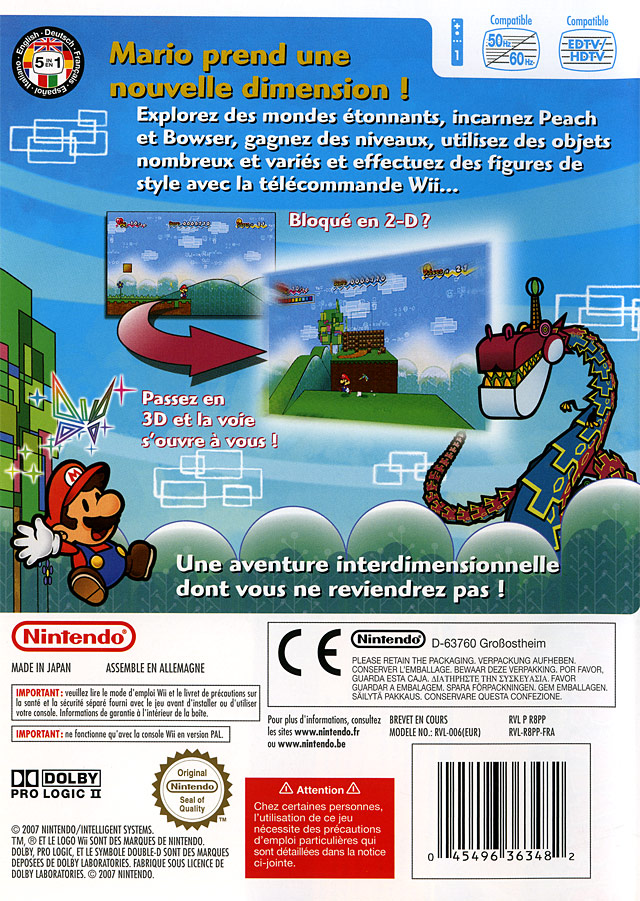 Jeux Vidéo Super Paper Mario Wii