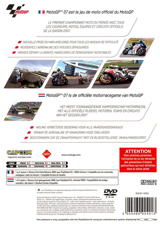 Jeux Vidéo Motogp 07 PlayStation 2 (PS2)