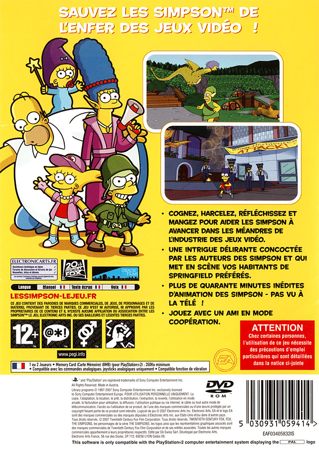 Jeux Vidéo Les Simpsons Le Jeu PlayStation 2 (PS2)