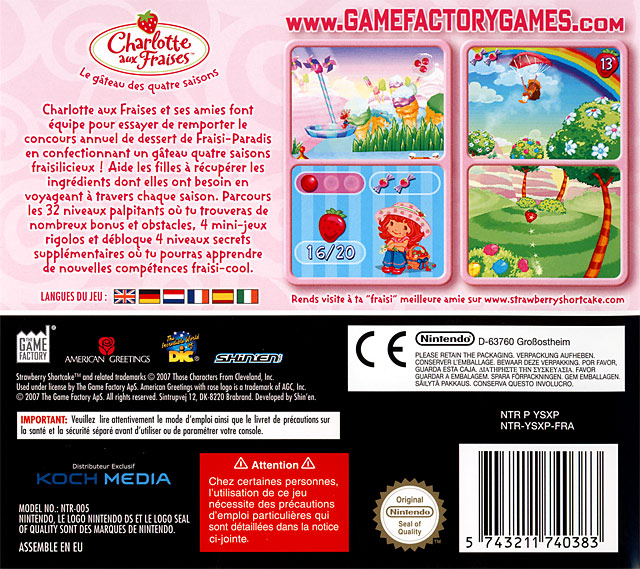 Jeux Video Charlotte Aux Fraises Le Gateau Des Quatre Saisons Ds D Occasion