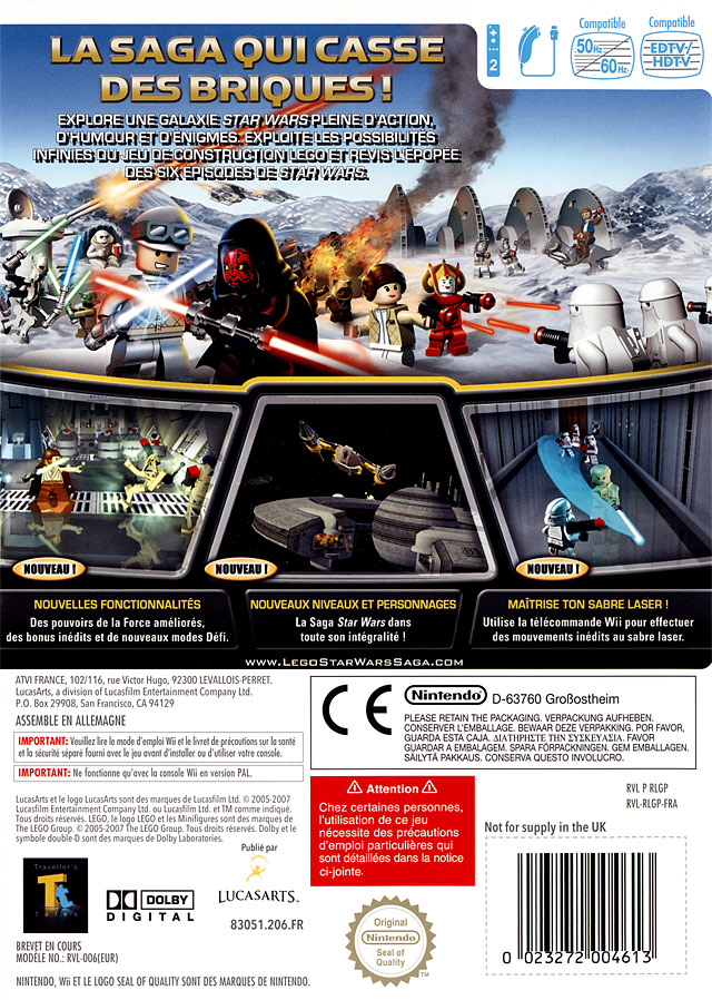 Jeux Vidéo Lego Star Wars La Saga Complète Wii