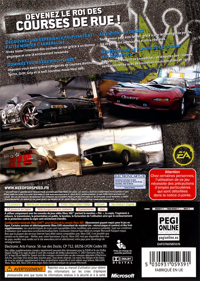 Jeux Vidéo Need For Speed Prostreet Xbox 360