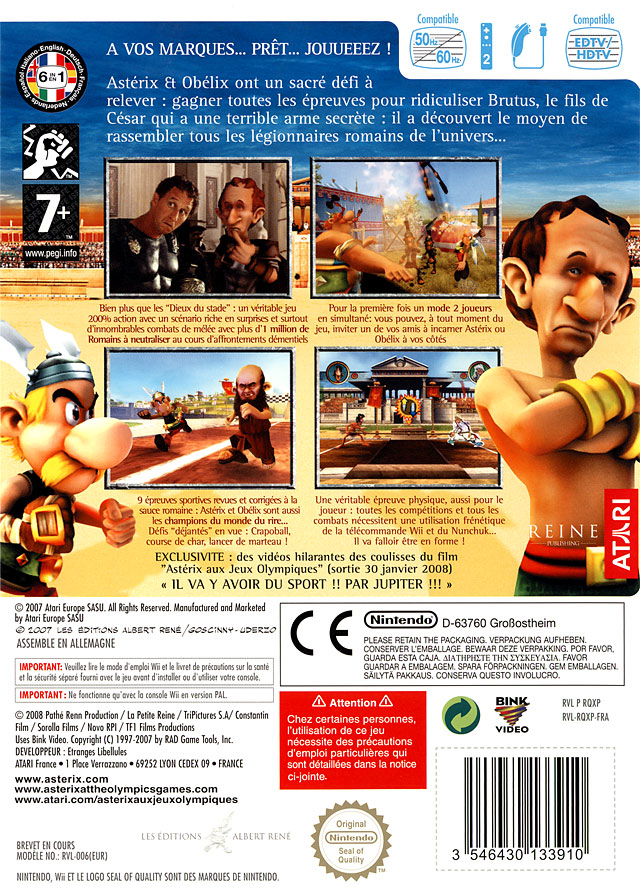 Jeux Vidéo Asterix Aux Jeux Olympiques Wii