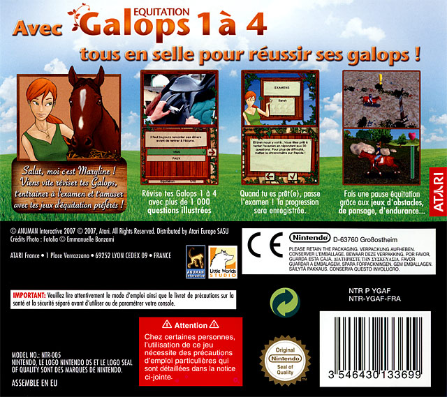 Jeux Vidéo Equitation Galops 1 A 4 Ds