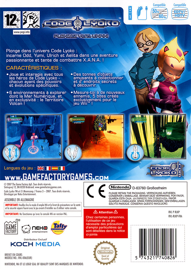 Jeux Vidéo Code Lyoko Plongez Vers L'infini Wii