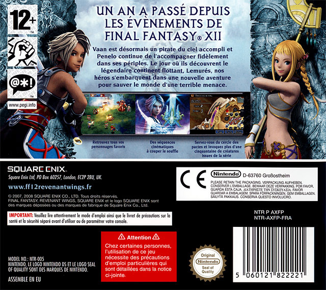Final Fantasy Xii Revenant Wings Ds