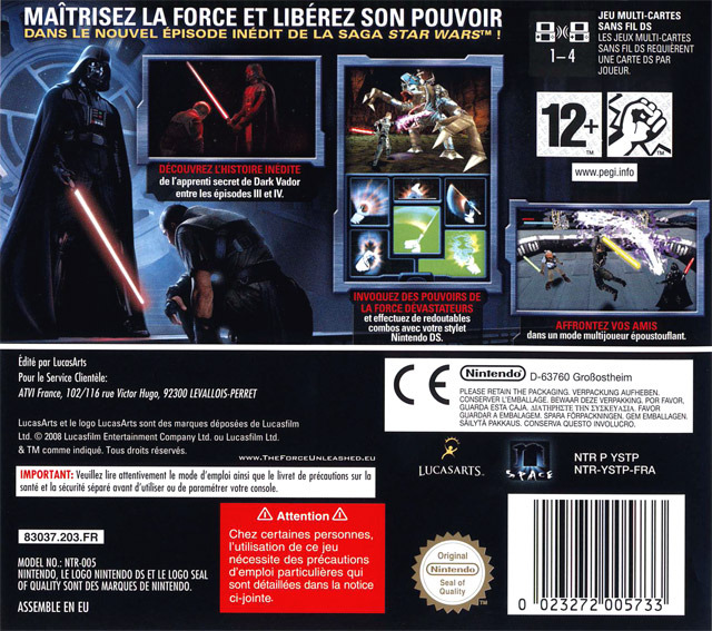 Jeux Vidéo Star Wars Le Pouvoir De La Force Ds