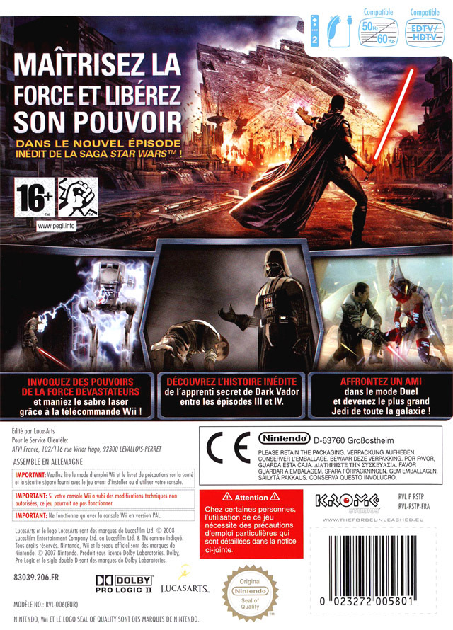 Jeux Vidéo Star Wars Le Pouvoir De La Force Wii