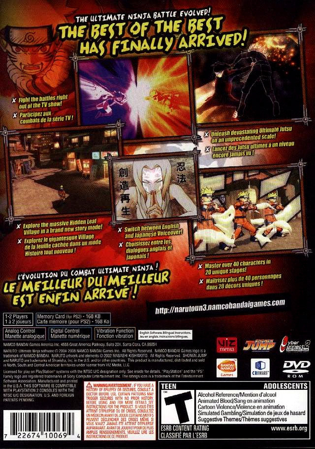 Jeux Vidéo Naruto Ultimate Ninja 3 PlayStation 2 (PS2)