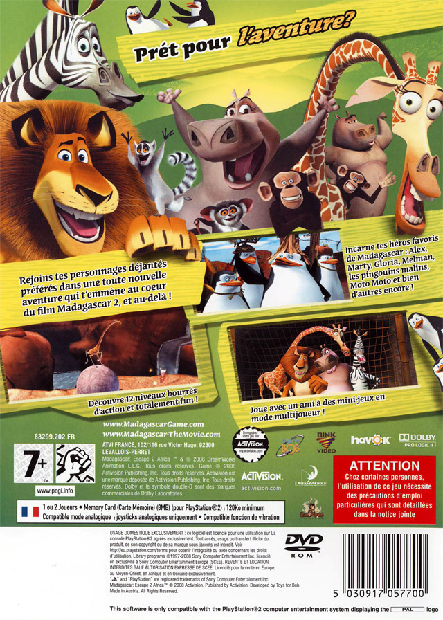 Jeux Vidéo Madagascar 2 PlayStation 2 (PS2)
