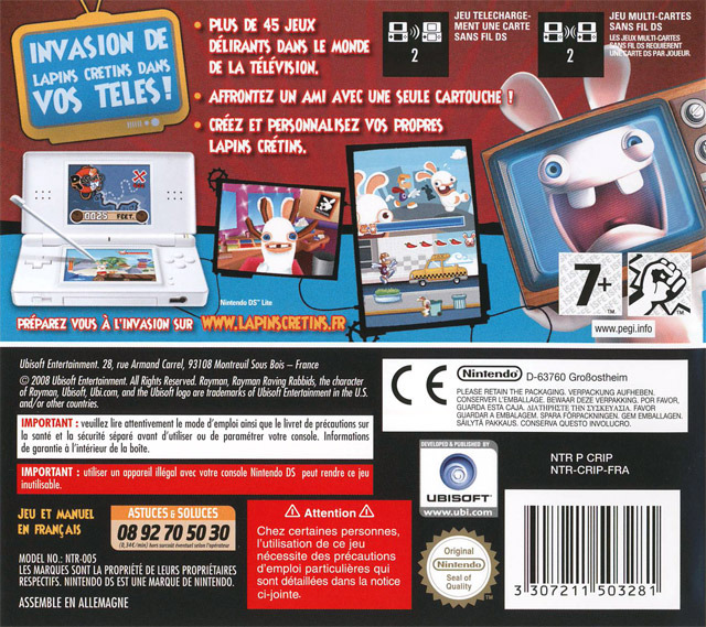 Jeux Vidéo Rayman Prod' Presente The Lapins Cretins Show Ds