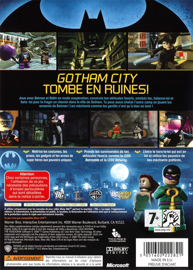 Jeux Vidéo Lego Batman Le Jeu Video Xbox 360