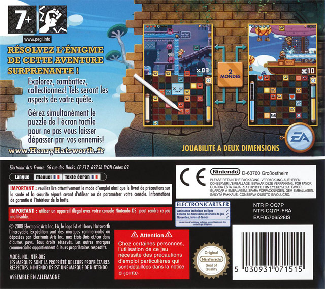 Jeux Vidéo Henry Hatsworth L'Incroyable Expédition Ds