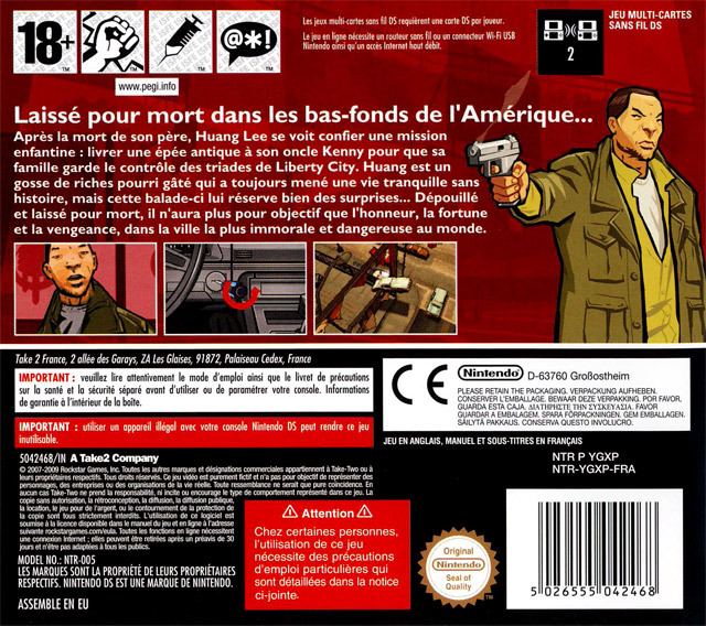 Jeux Vidéo Grand Theft Auto Chinatown Wars Ds