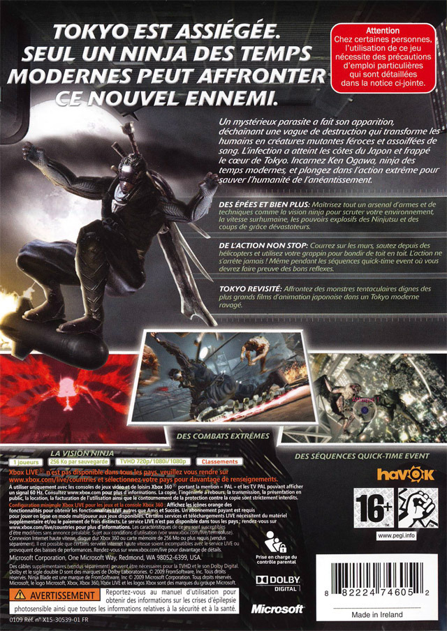 Jeux Vidéo Ninja Blade Xbox 360