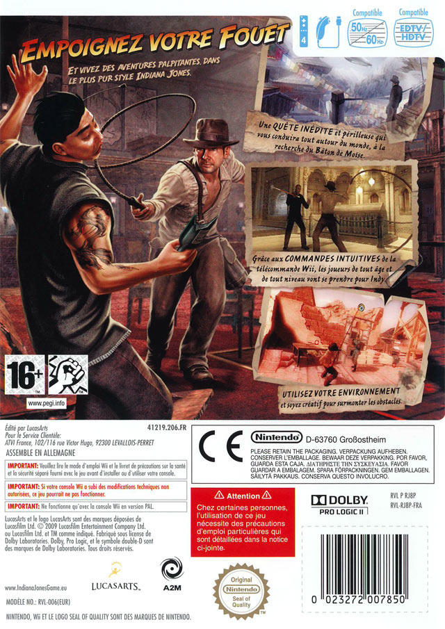 Jeux Vidéo Indiana Jones Et Le Sceptre Des Rois Wii