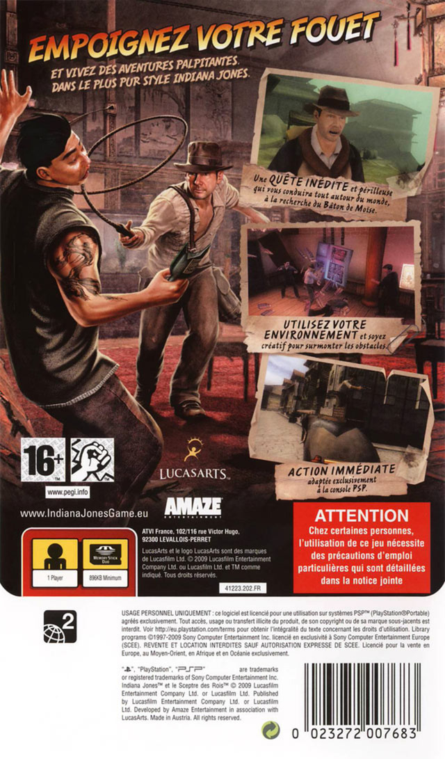 Indiana Jones Et Le Sceptre Des Rois Playstation Portable (Psp)