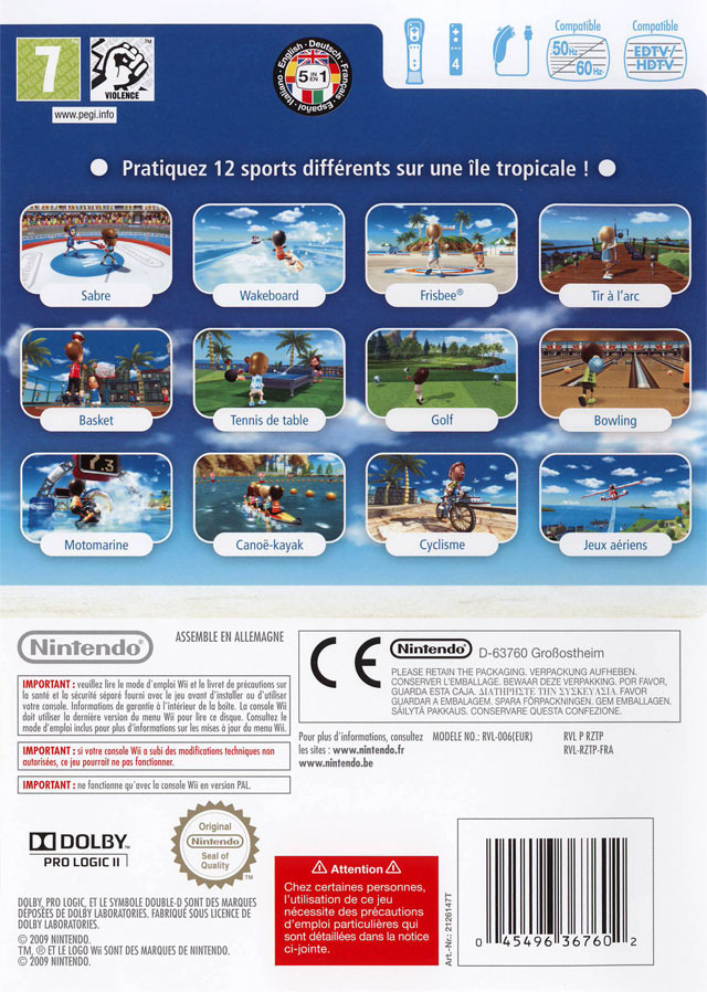 Wii Sports Resort - Complet Et Scellé - Nintendo Wii - Édition Boîtier - Bon état