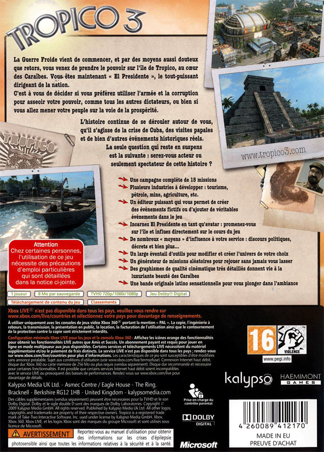 Jeux Vidéo Tropico 3 Xbox 360