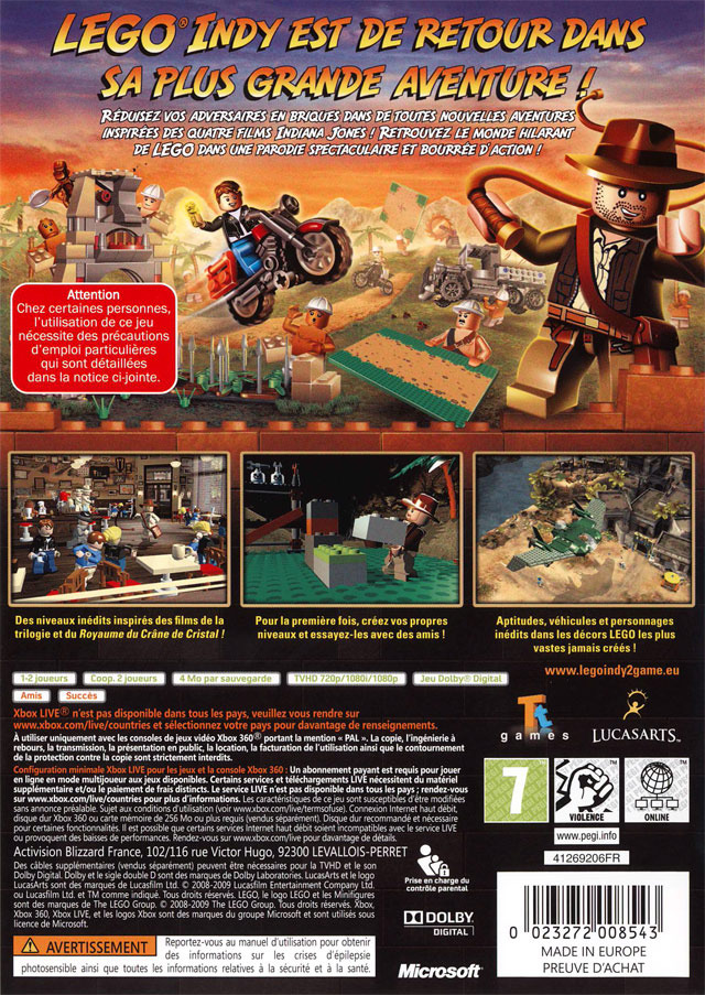 Jeux Vidéo Lego Indiana Jones 2 L'Aventure Continue Xbox 360