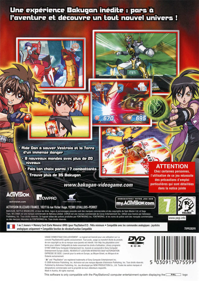 bakugan battle brawlers playstation 2