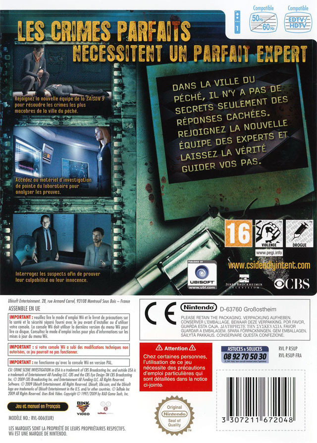 Jeux Vidéo Les Experts Préméditation Wii