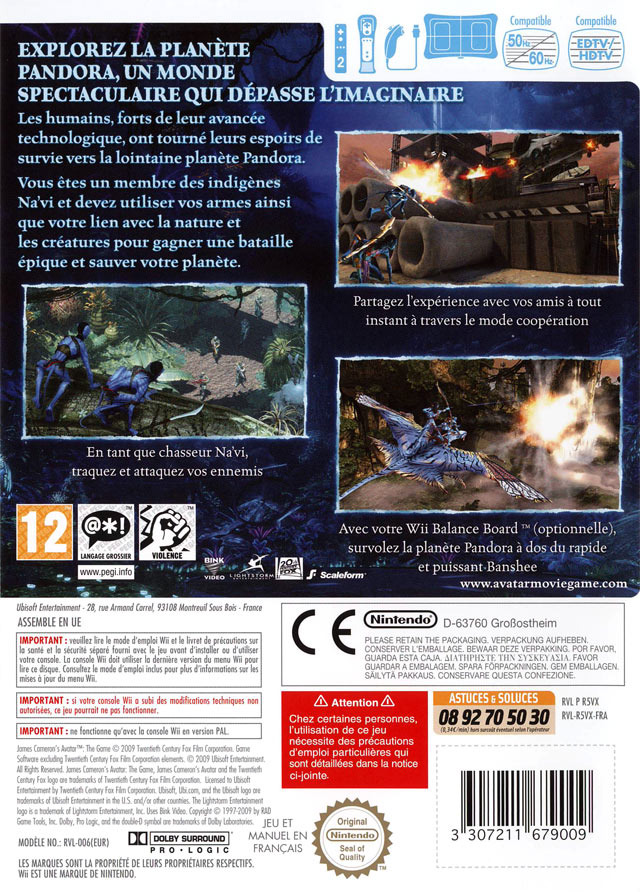 Jeux Vidéo James Cameron'S Avatar The Game Wii