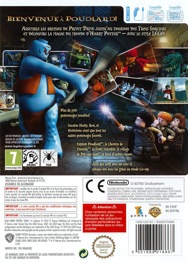 Jeux Vidéo Lego Harry Potter Années 1 À 4 Wii
