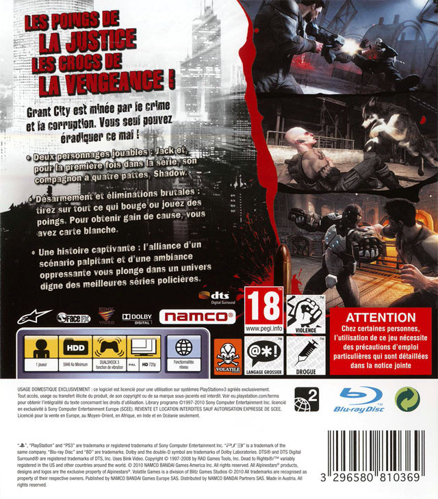 Jeux Vidéo Dead To Rights Retribution PlayStation 3 (PS3)