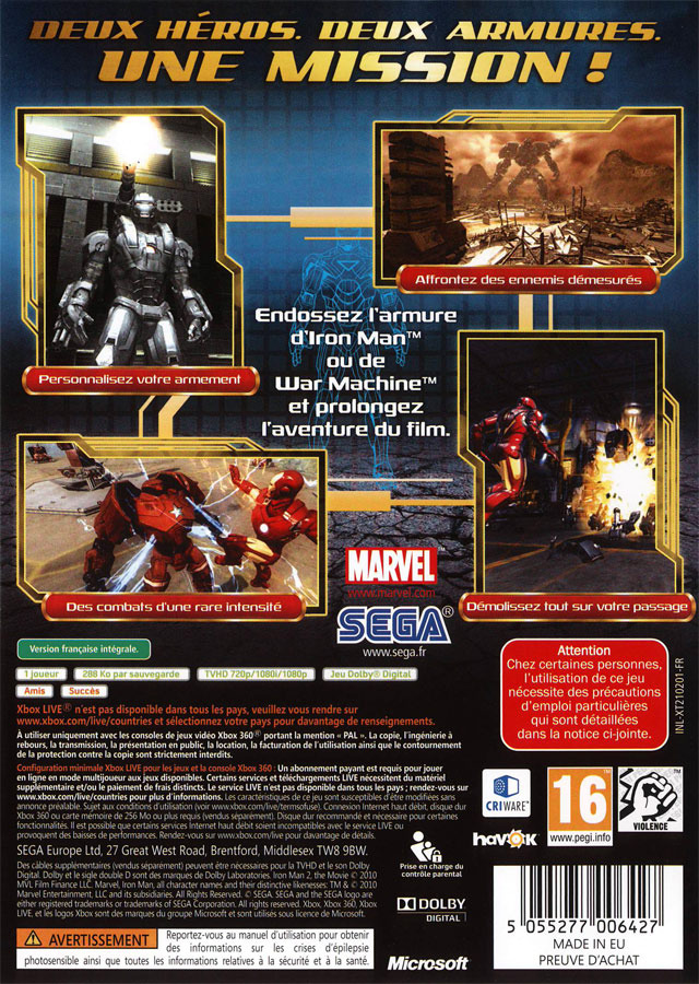 Jeux Vidéo Iron Man 2 Xbox 360