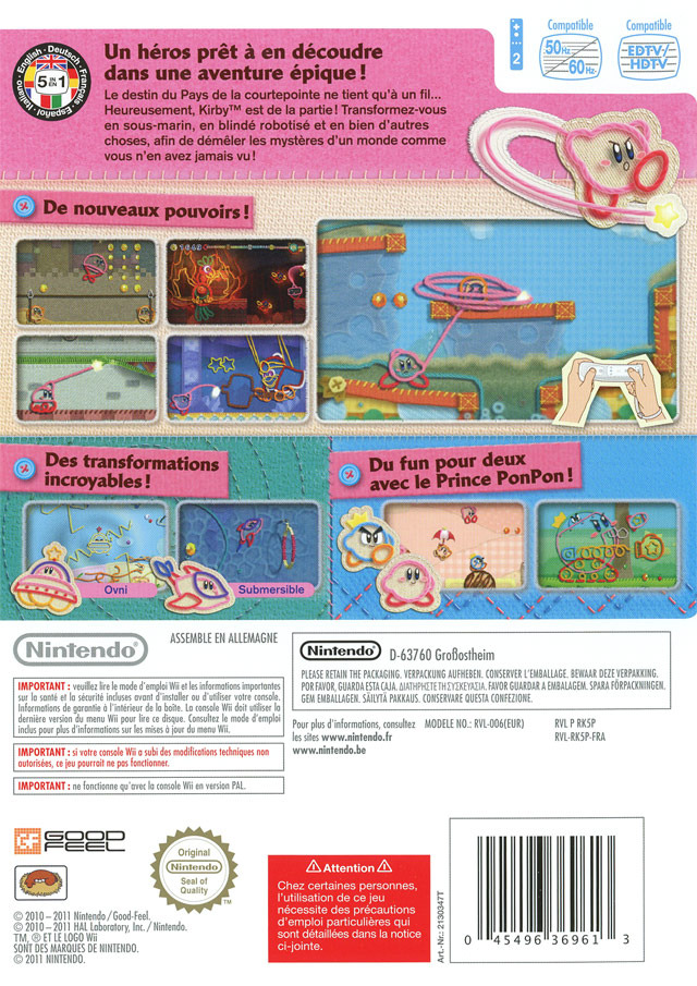 Jeux Vidéo Kirby Au Fil De L'Aventure Wii